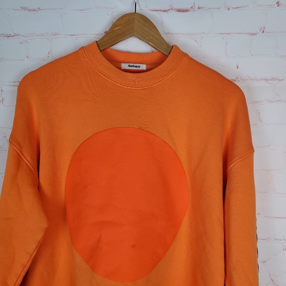 NEW Madhappy Headspace Heritage Crewneck Sweatshirt XS Unisex Orange Long Sleeve - Picture 7 of 15